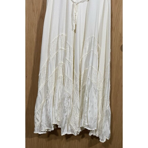 Women's Plus Sz Cream White Maxi Dress Coquette Boho Ethereal FairyCore Angel - Picture 5 of 11